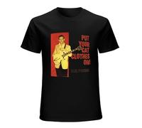 Carl Perkins Mens Funny Unisex T-Shirts Graphic Print Black Tee L