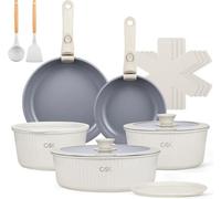 Carl Schmidt Sohn Cs 17Pcs Pots And Pans Set Non Stick, Nonstick Ceramic Cookware Set Detachable Handle, Induction Kitchen Pot And Pan Set, Non Stic