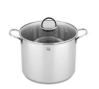 Carl Schmidt SOHN CS-Kochsysteme Stainless Steel Large Pot Induction Cooking Pot with Glass Lid (15.5 litres)