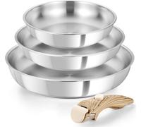 Carl Schmidt Sohn Cs Stainless Steel Frying Pan Set Stylish Removable Handles Tri Ply Base 20Cm 24Cm 28Cm