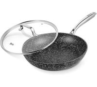 Carl Schmidt Sohn Hlafrg 20Cm Granite Non-Stick Frying Pan With Glass Lid - Stone Effect, Induction & Oven Safe