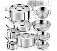 Carl Schmidt Sohn Koch Systeme Cs 21-Piece 5-Ply Fully Clad 18/10 Stainless Steel Cookware Set