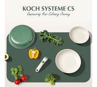 Carl Schmidt Sohn Koch Systeme Cs 3-Pan Non-Stick Aluminium Frying Pan Set, 20 Cm, 24 Cm & 28 Cm, Green