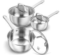 Carl Schmidt Sohn Koch Systeme Cs 6-Piece 18/10 Stainless Steel Saucepan Set & Lids (16/18/20Cm), Oven & Induction Hob Safe