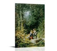 Carl Spitzweg Encounter in The Forest Canvas Print Poster 20x30inch(50x75cm)