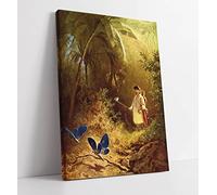 Carl Spitzweg The Butterfly Hunter Canvas Wall Art Print Picture - 16 inch wide x 24 inch high (Frame Depth 30mm)