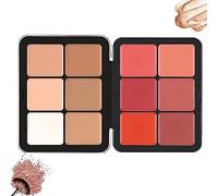 Carla Secret Concealer Palette - 12 Colors Carla Secret Makeup,Carla Secret Cream Blush Palette,Concealer Foundation Palette,Long-Wearing Full Coverage Makeup for All Skin Types (Blush&Concealer)