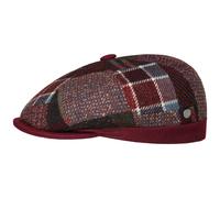 Lierys Carlento Patchwork Flat Cap Made in Italy Men Autumn Winter Red