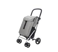 Carlett - Classic Family Lett470 | Shopping Cart | Foldable Supermarket Trolley with 4 Rain-Resistant Wheels | Large Capacity of 64 L | Main Bag 32 kg, Thermal Bag 12 L | Gray Color.