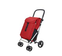 Carlett - Classic Family Lett470 | Shopping Cart | Foldable Supermarket Trolley with 4 Rain-Resistant Wheels | Large Capacity of 64 L | Main Bag 32 kg, Thermal Bag 12L | Red Color.