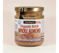 CARLEY'S Organic Raw Almond Butter - Vegan 250g (PACK OF 1)