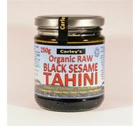 CARLEY'S Organic Raw Black Sesame Tahini - Vegan 250g (Pack of 1)
