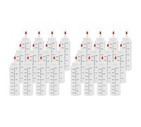 Carlgelrag 24-Pack 8 Oz Condiment Squeeze Bottles with Red Tip Cap - Plastic Squirt Bottle for Ketchup, Sauces, Syrup