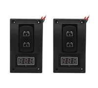 Carlgelrag 2X 12-24V LED Dual Battery Test Panel Rocker Switch Car Truck Marine Boat Voltmeter 4P ON-OFF-ON
