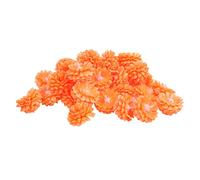 Carlgelrag 30pcs Daisy Artificial Fake flower Silk Spherical Heads Bulk Wedding Party Decor,Orange