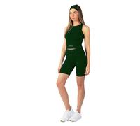 Carlheim Women's Serenita Active Collection Shorts 8 inches, Forest Green, X-Small