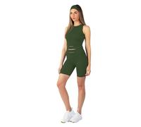 Carlheim Women's Serenita Active Collection Shorts 8 inches, Khaki Green, Medium