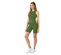 Carlheim Women's Serenita Active Collection Shorts 8 inches, Safari Green, Medium