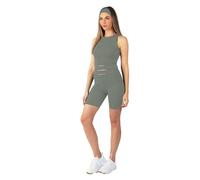 Carlheim Women's Serenita Active Collection Shorts 8 inches, Stone Grey, Large