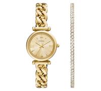 Carlie Three-Hand Gold-Tone Stainless Steel Watch and Bracelet Set