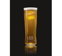 Carling Pint Glasses CE 20oz / 568ml (Set of 2) + 2 Beer Mats