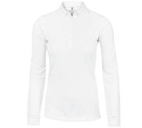 Carlington Deluxe Long Sleeve Polo Shirt Nimbus White L