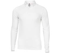 Carlington Deluxe Long Sleeve Polo Shirt Nimbus White M