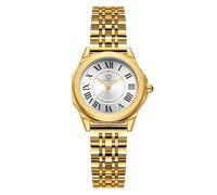 Carlington Diva Series CT_104 Women's Analogue Watch with Stainless Steel Chain, gold
