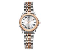 Carlington Diva Series CT_104 Women's Analogue Watch with Stainless Steel Chain, Two-Tone Silver