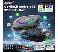 Carlinkit Android 13 S2 Ai Box SM6115 Carplay Wireless Android auto Support Youtube Netfilx IPTV Spotify Car Intelligent Systems 4GB RAM 64GB ROM EAU