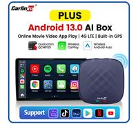 Carlinkit CarPlay Ai TV Box Plus Android13 64G 128G QCM 4/8 Core Wireless CarPlay Android Auto For YouTube Netflix 4G Lte 4GB 64GB EAU QCM6225
