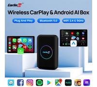 CarlinKit Carplay Smart TV Box Wireless Android Auto Quad-Core 3+32G AI Box Android 10 Wireless 3 in 1 Adapter for Netflix IPTV 2GB 32GB Tbox LITE