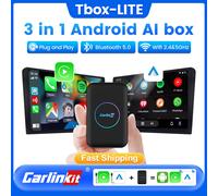 CarlinKit Carplay Smart TV Box Wireless Android Auto Quad-Core 3+32G AI Box Android 10 Wireless 3 in 1 Adapter for Netflix IPTV 2GB 16GB Tbox LITES