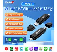 CarlinKit MINI 5 Wireless CarPlay Adapter for iPhone Convert Wired to Wireless CarPlay Plug &Play Easy Setup Stable Fast Connect MINI 3