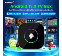 CarlinKit R2 Smart Car Navigation Box Android 13 TV Box Support IPTV Netflix Split Screen GPS Wireless Android Auto CarPlay Box 4GB RAM 64GB ROM R2 EAU Version