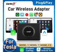 CarlinKit USB Adapter Wireless Android Auto CarPlay 2-In-1 Smart Box For Tesla Model 3 Model Y 2.4G&5Ghz WiFi BLE Auto Connect Global Version