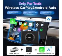 CarlinKit Wireless Android Auto & CarPlay USB Adapter For Tesla Car Model 3 Model Y Model X/S Online Upgrade Waze Spotify Ai Box Global No SIM