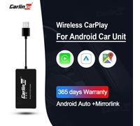 Carlinkit Wireless CarPlay Activator & Android Auto Wired USB Dongle AI Box for Android Radio Unit Bluetooth Charger Mirrorlink CCPM MINI Black