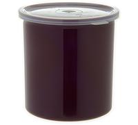 Carlisle 030101 Solid Color Commercial Round Storage Container with Lid, 1.2 Quart Capacity, Brown
