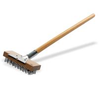 Carlisle 36372500 Oven & Grill Brush with Scraper, Stainless Steel Bristles and 30" Long Hardwood Handle
