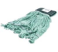 Carlisle 369478B09 Looped-End Premium Mop Head With Green Band, Medium, Green (Pack of 12)