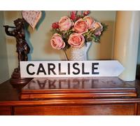 Carlisle Aged Basic Old Style British Road Sign Cumbria