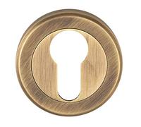 Carlisle Antique Brass 51mm Euro Profile Round Cylinder Escutcheon | SZM001AB