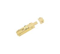 Carlisle Brass - 102mm (4") Heavy Duty Sliding Surface Door Lock Bolt for Internal Latch Doors and External Doors and Windows (Polished Brass)