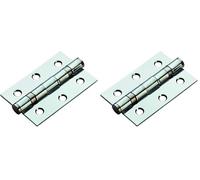 Carlisle Brass 76 x 51 x 2MM Contemporary Polished Chrome Brass Butt Hinge (Pack of 2)