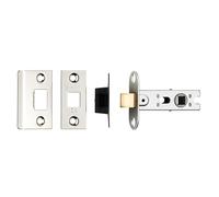 Carlisle Brass 76mm Bolt-Through Tubular Latch with 8mm Follower, Square forends in Nickle Plate