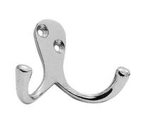 Carlisle Brass AA27CP/BP Victorian Double Robe Hook, Silver