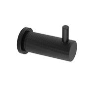Carlisle Brass Alexander & Wilks Brunel Knurled Coat Hook, Wall-Mounted (Matt Black)