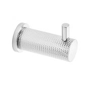 Carlisle Brass Alexander & Wilks Brunel Knurled Coat Hook, Wall-Mounted (Polished Chrome)