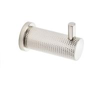 Carlisle Brass Alexander & Wilks Brunel Knurled Coat Hook, Wall-Mounted (Polished Nickel PVD)